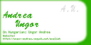 andrea ungor business card